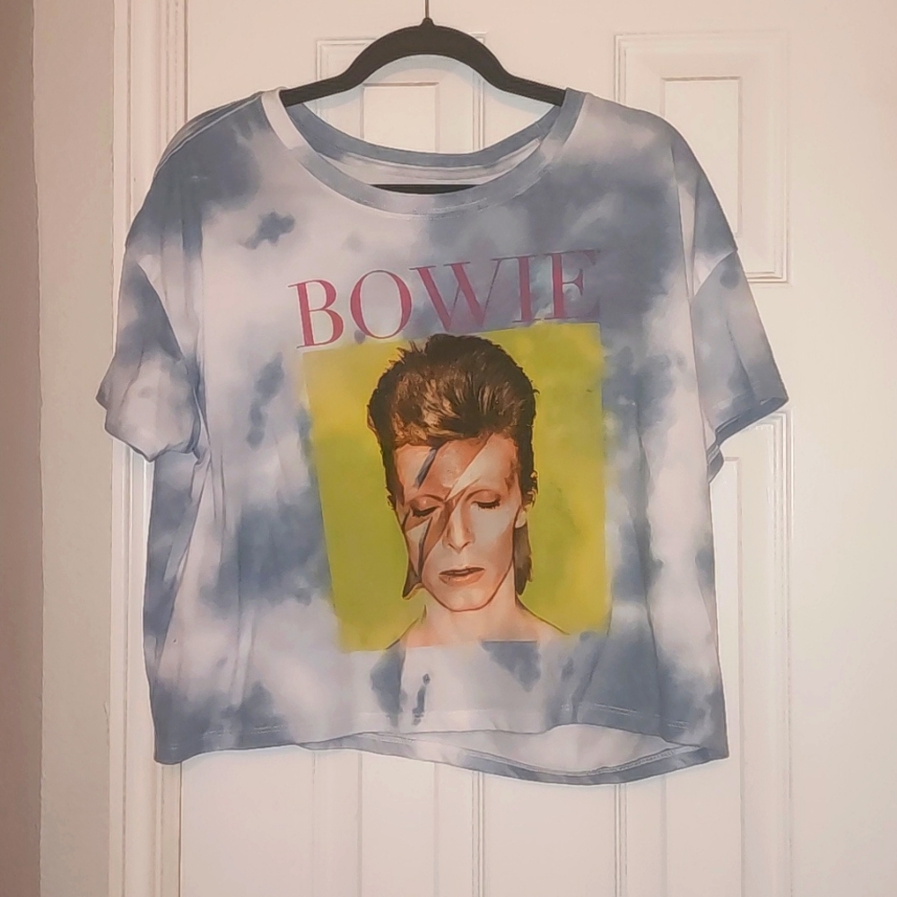 Bowie graphic crop tee